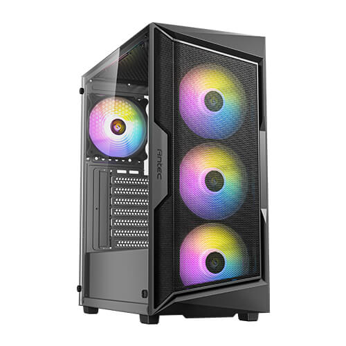  <b>Mid-Tower Case:</b> Antec AX61 Elite<br>4x 120mm ARGB Fans, 1x USB 3.0 + 2x USB 2.0, Tempered Glass Side Panel, Supports: ATX/m-ATX/mini-ITX  